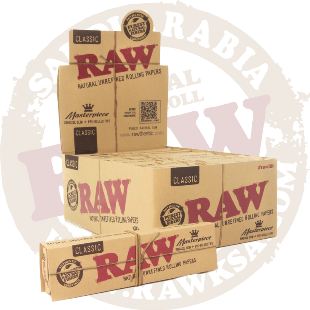 كلاسك كنج + فلاتر ملفوفة RAW Classic KS + Prerolled Tips - Image 1