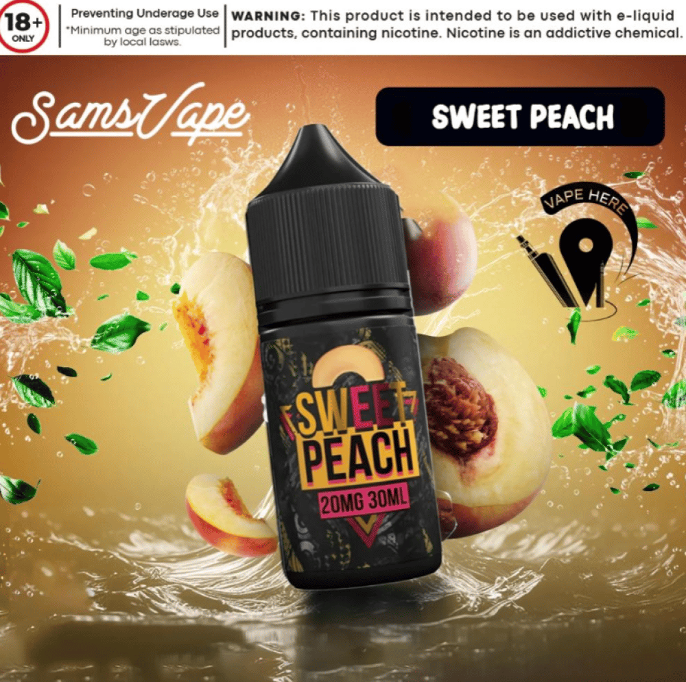 نكهة سولت سويت خوخ سامز فيب Sweet Peach Sams Vape salt - Image 1