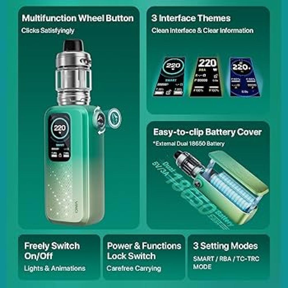 VOOPOO VINCI Spark 220 جهاز شيشة فينشي سبارك 220 من فوبو - صورة 4