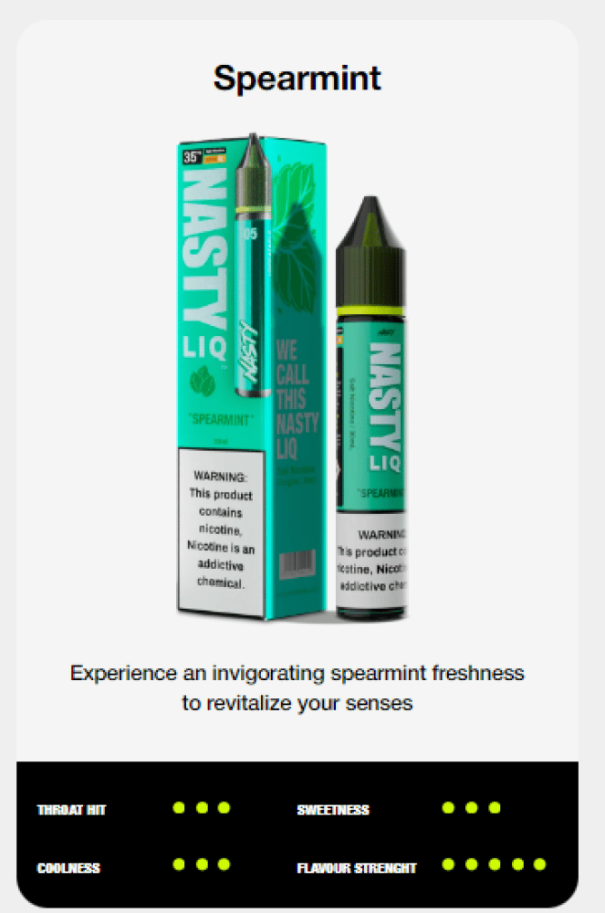 نكهة ناستي نعناع Nasty Liq Spearmint - Image 4