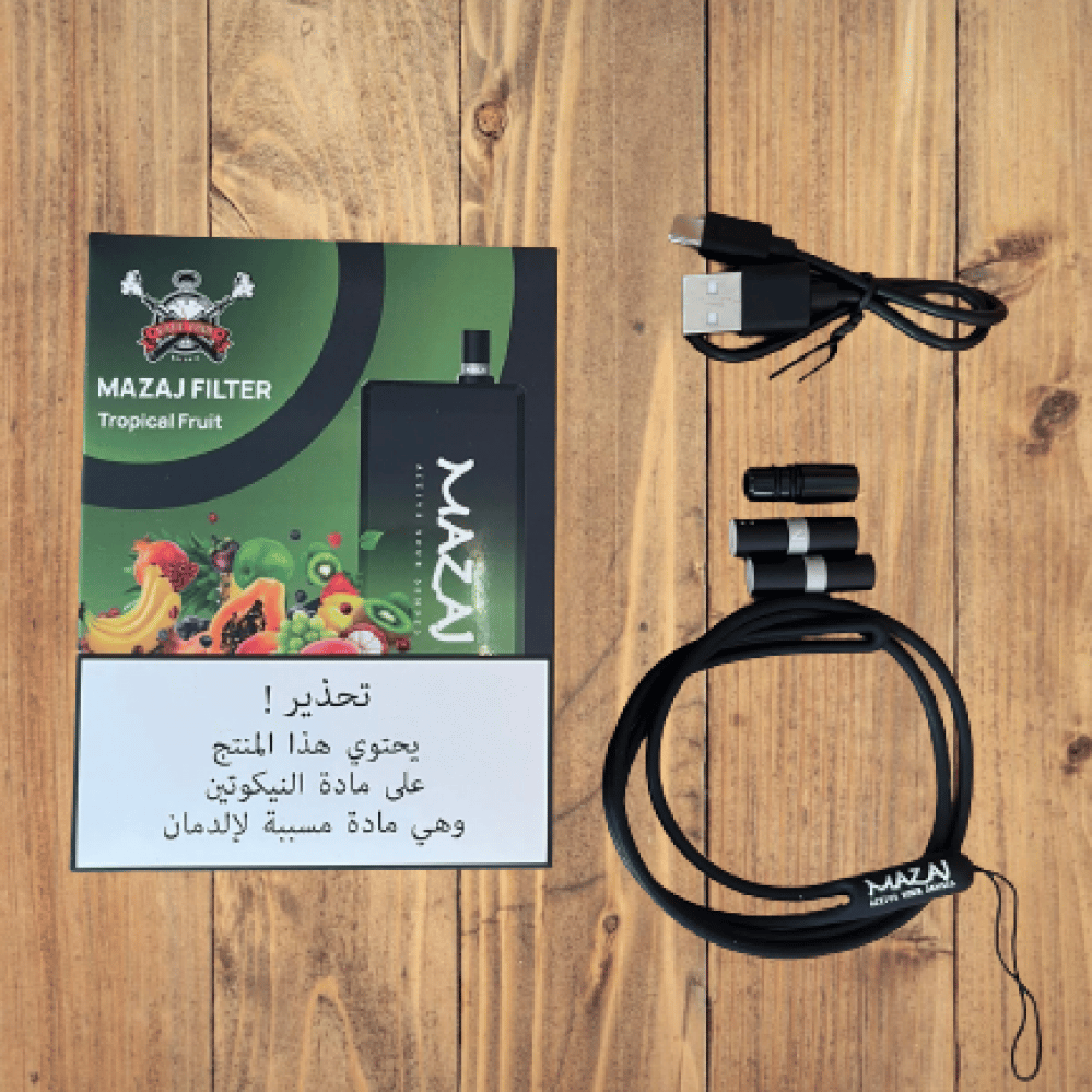 سحبة مزاج فلتر 6500 موشة فواكه استوائية Mazaj Filter 6500 Puff Tropical Fruit - Image 1
