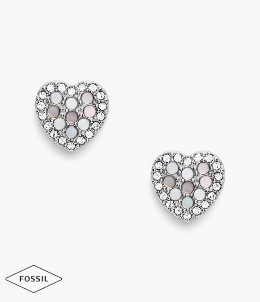 اقراط مزيّنة بكريستال | Fossil - صورة 2