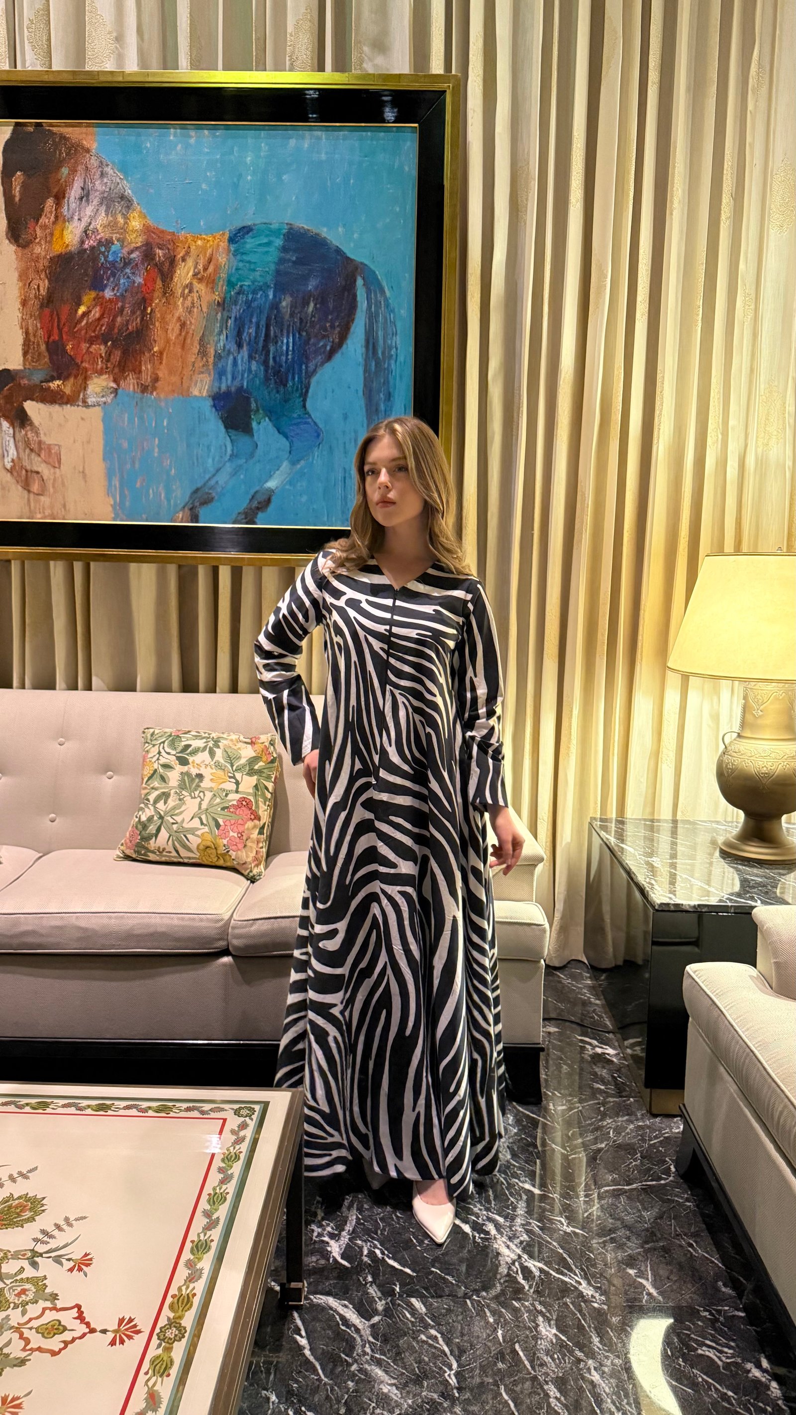 Black & White Print Dress - Image 3
