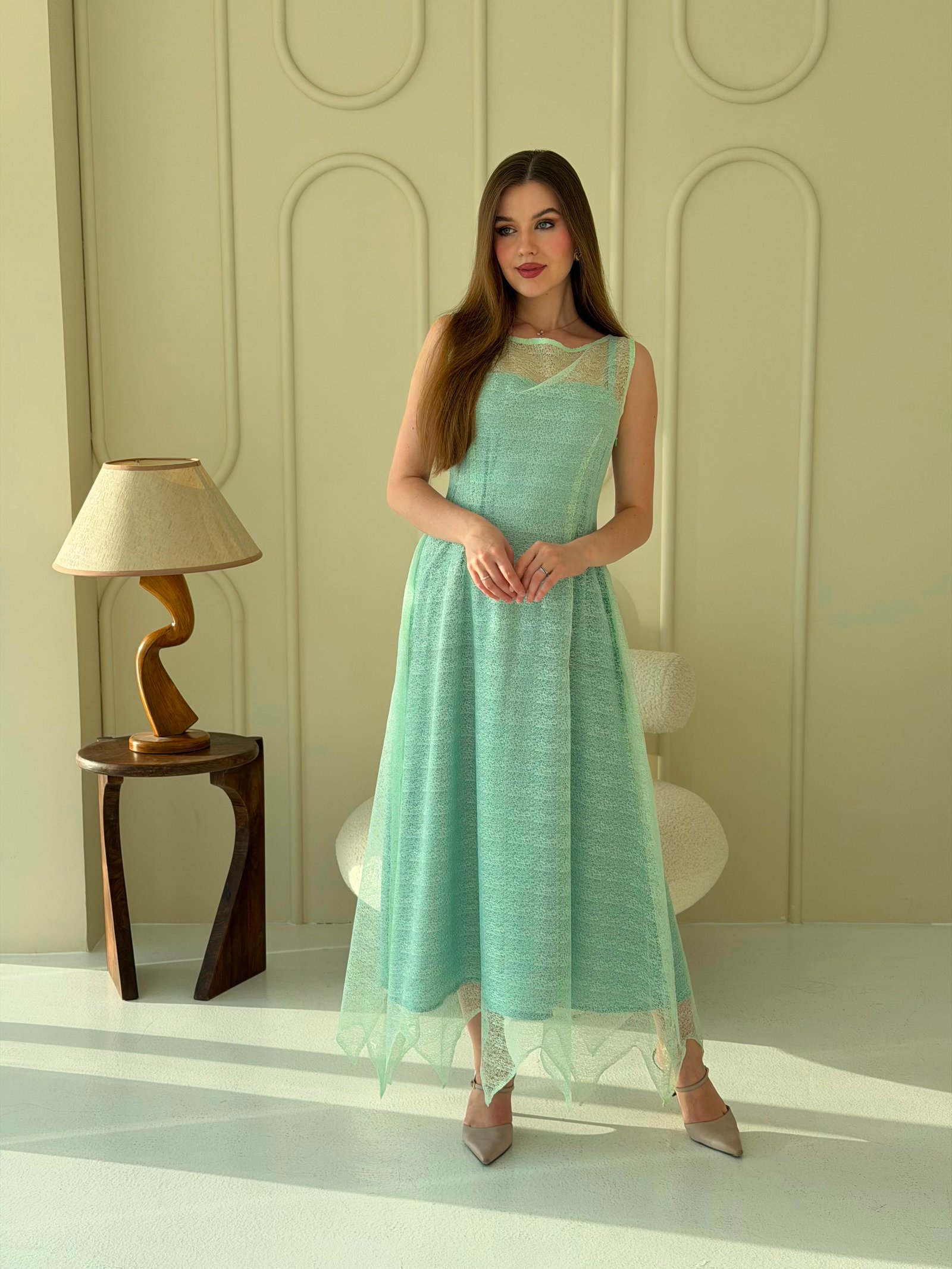 Pastel  Green Tulle Dress - Image 1