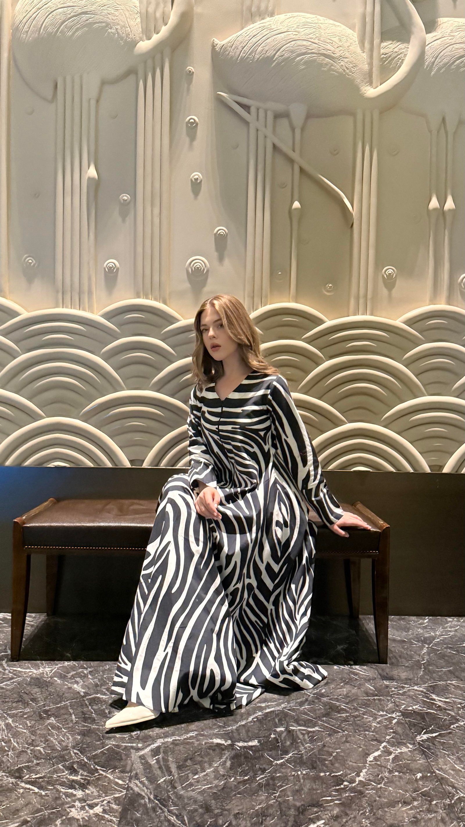 Black & White Print Dress - Image 1