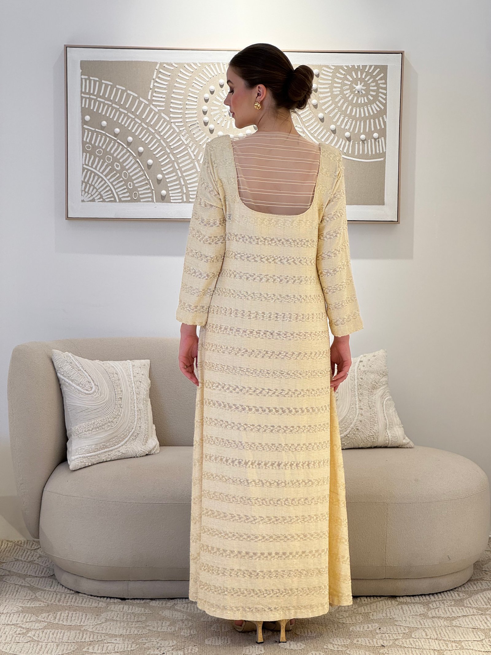 Ivory Soft Cream Kaftan - Image 2