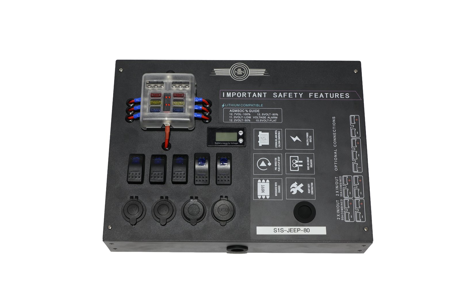S1S | 2PIN ROCKER SWICH X5 VOLTMETER - صورة 1