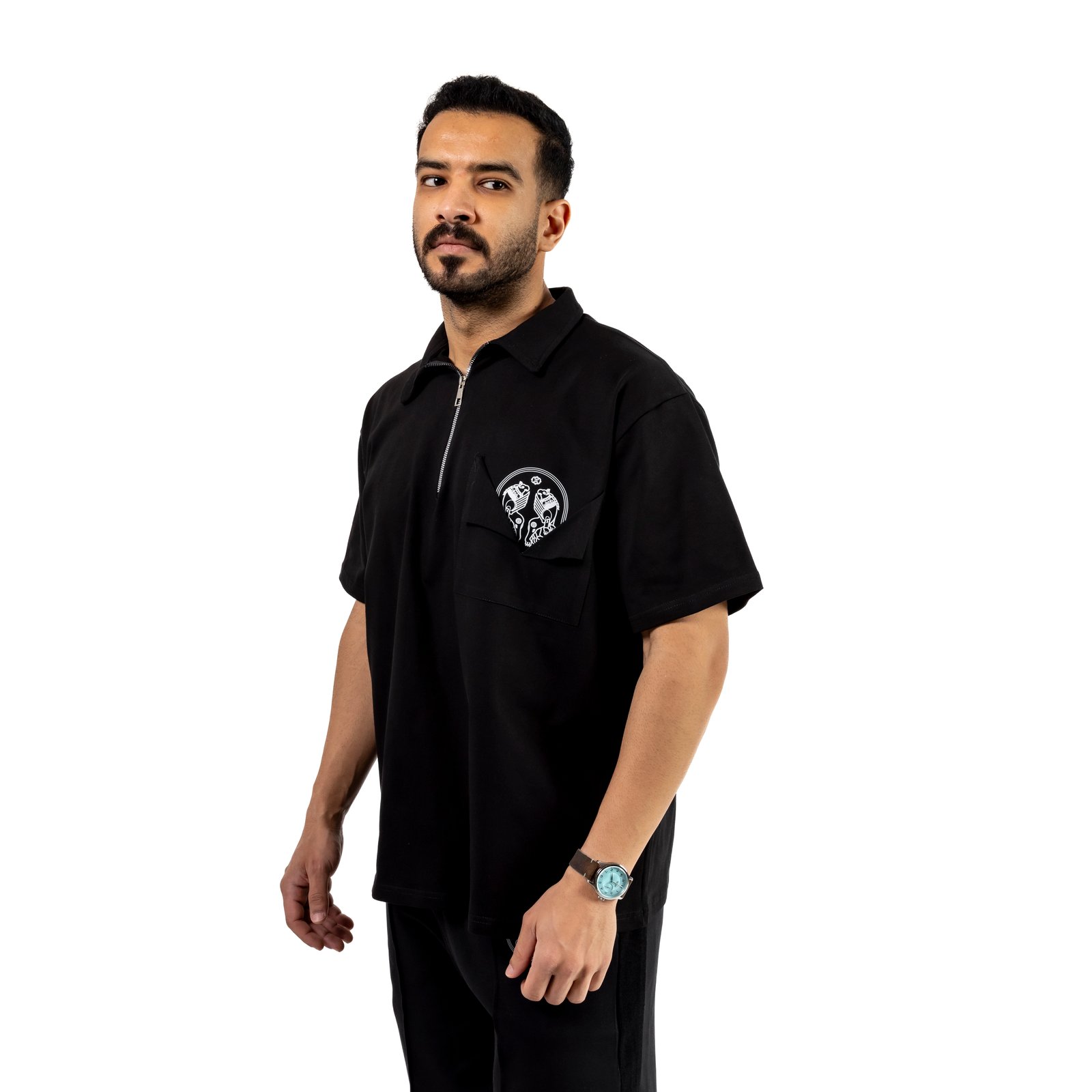 بولو شيرت أسود - صورة 2