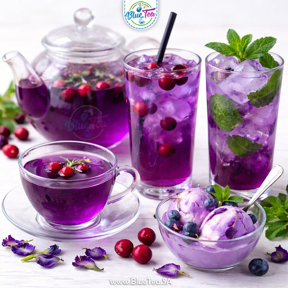 شاي أزرق بالتوت البري والتفاح والعنب (الشاي البنفسجي) - 83.3 جرام - صورة 2