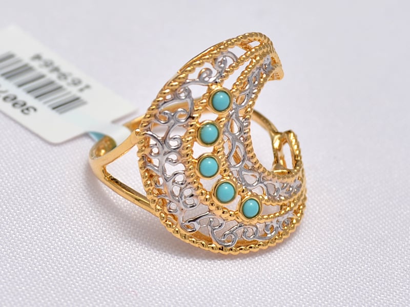 خاتم منارات جواهر ذهب 21 - صورة 2