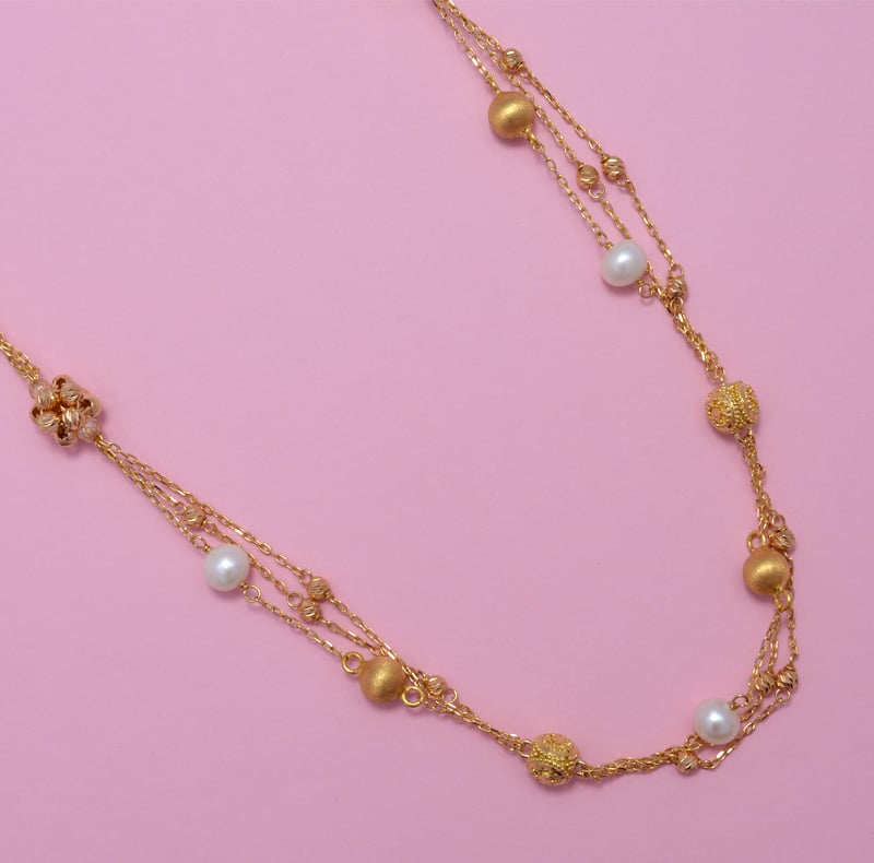 عقد عنقود القمر ذهب 21 - صورة 1