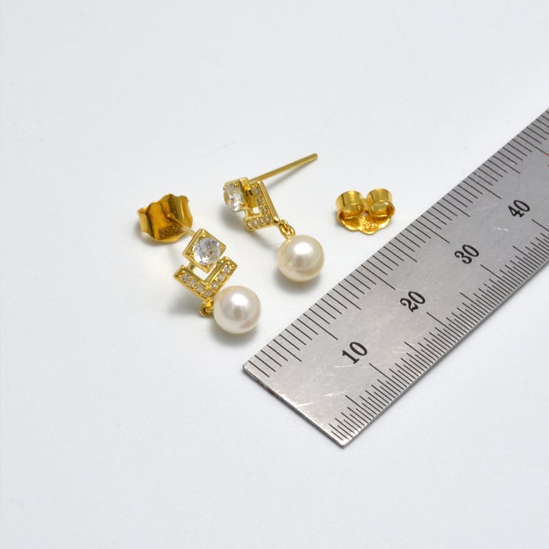 حلق فاشن ذهب 18 - صورة 2