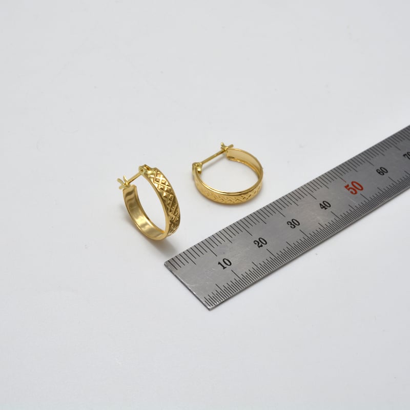 حلق ايطالي ذهب 18 - صورة 2