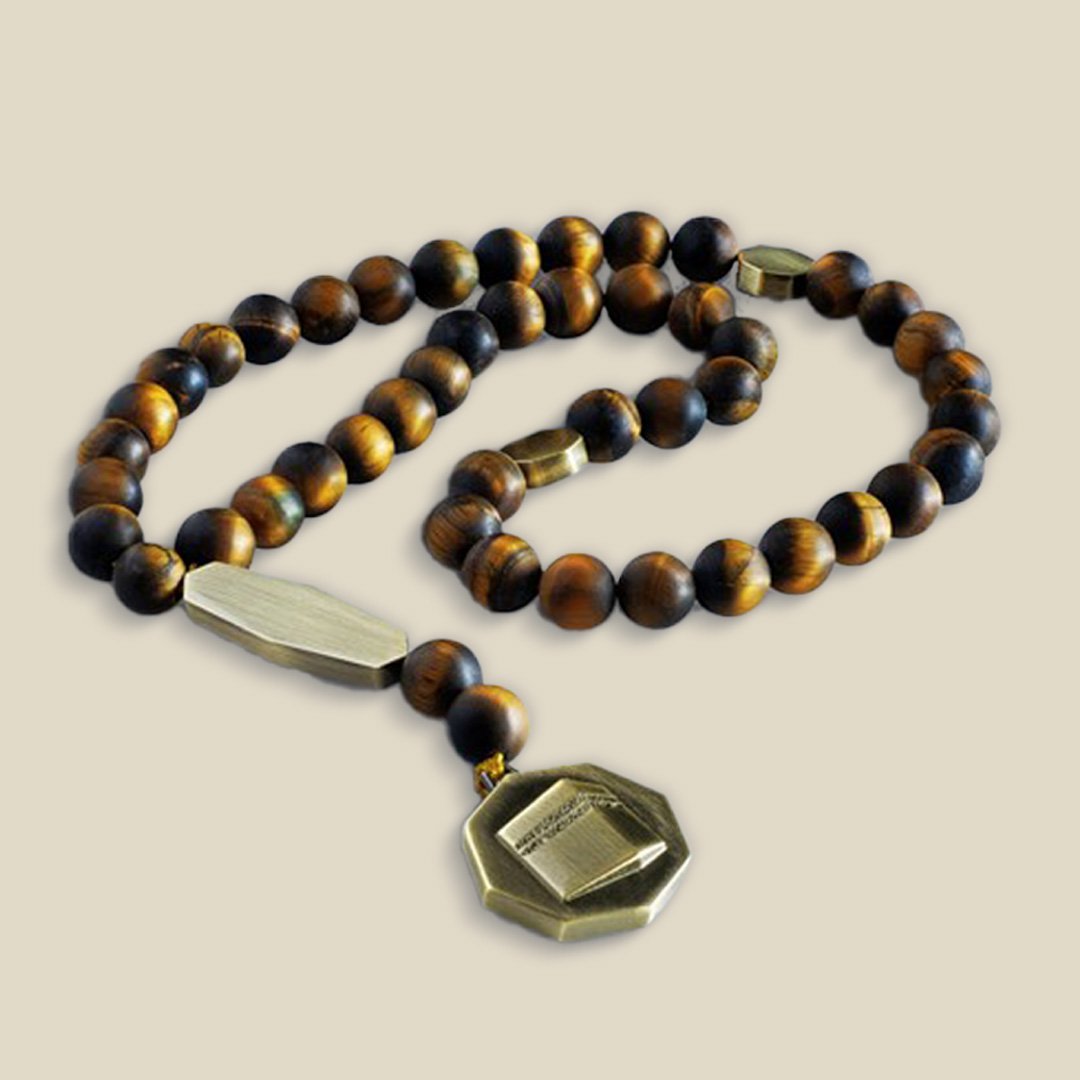 Octagon Kaabah Frosted Tiger eye - Image 1