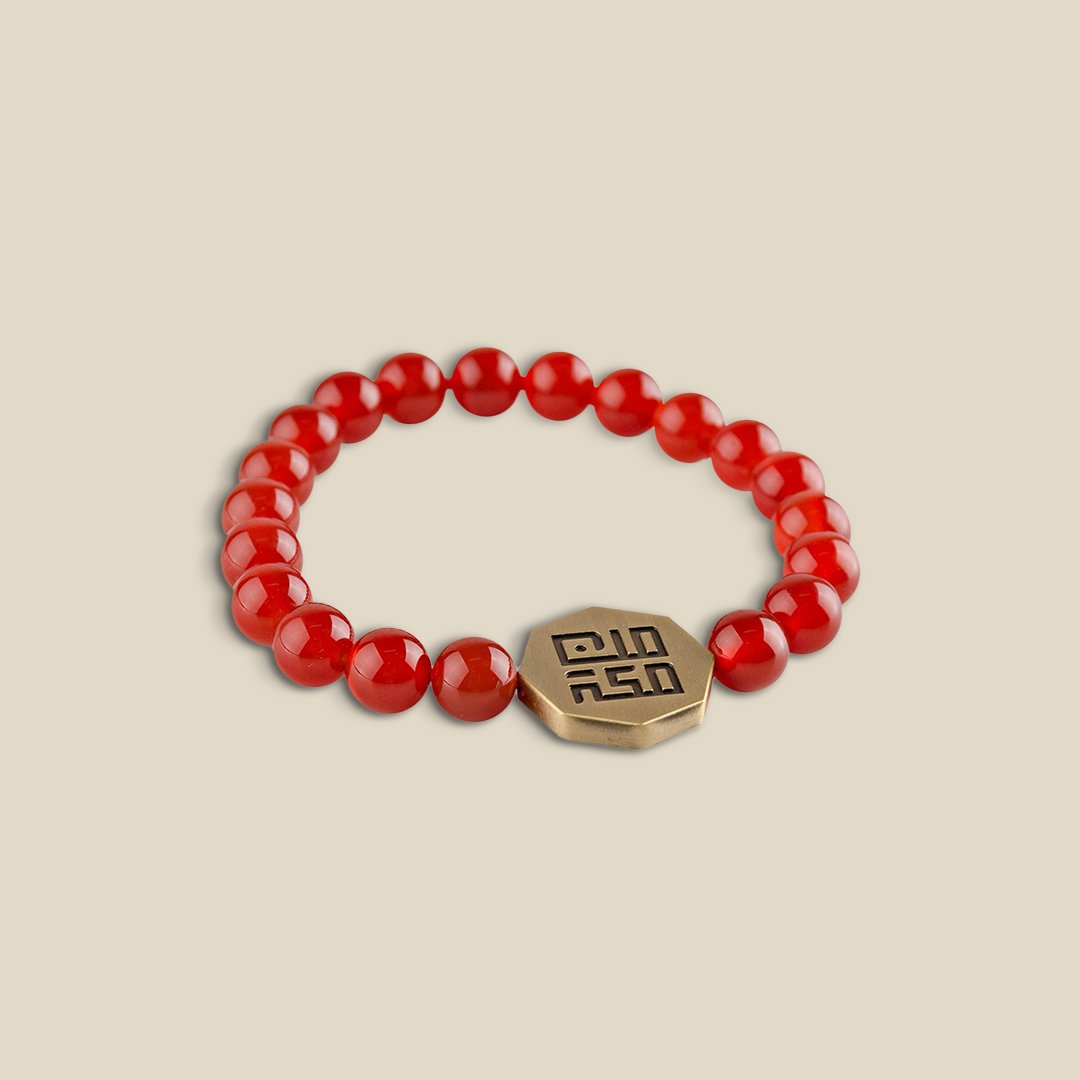 Red Agate octagon minMakkah Bracelet - Image 1