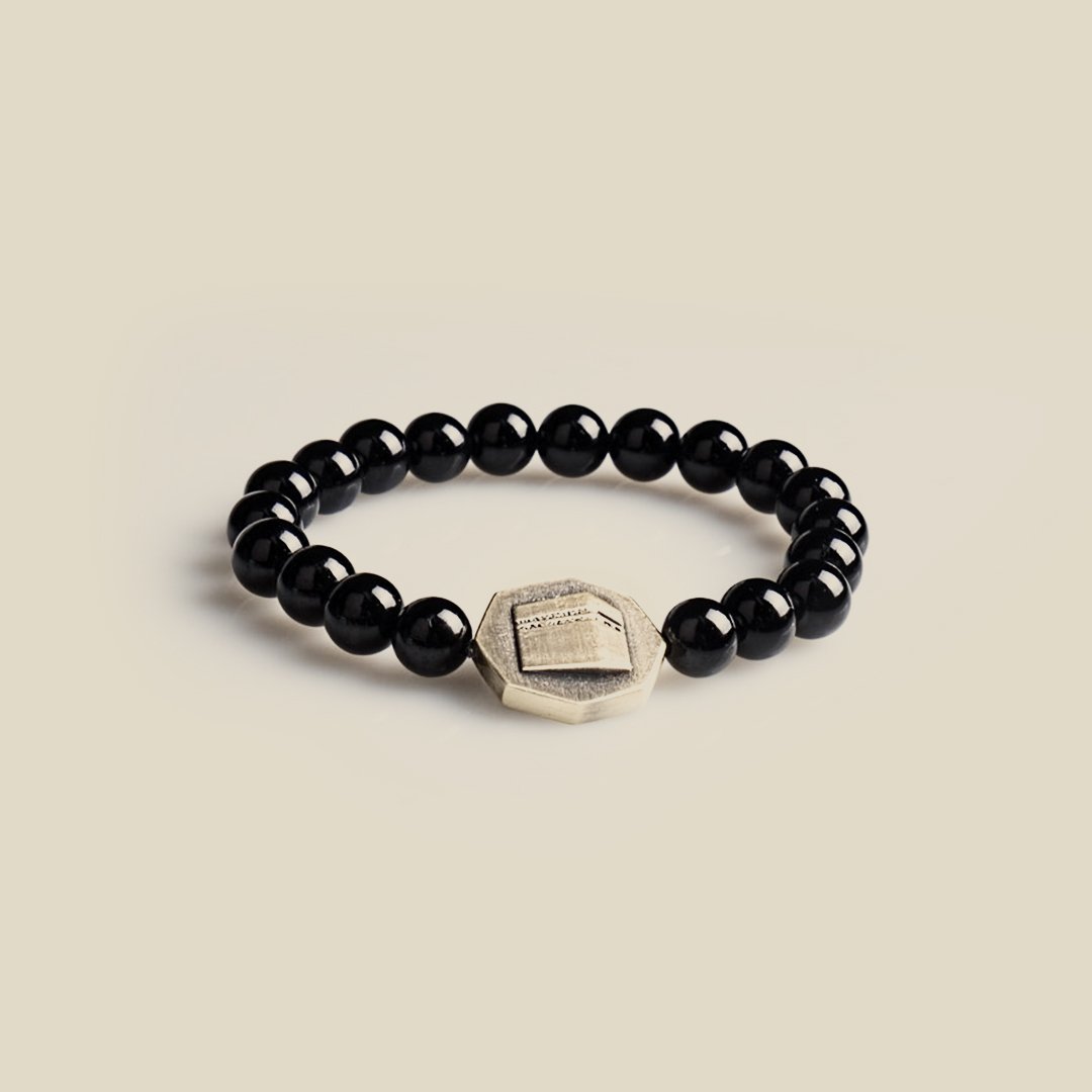 Octagon Black Onyx stone bracelet - Image 1
