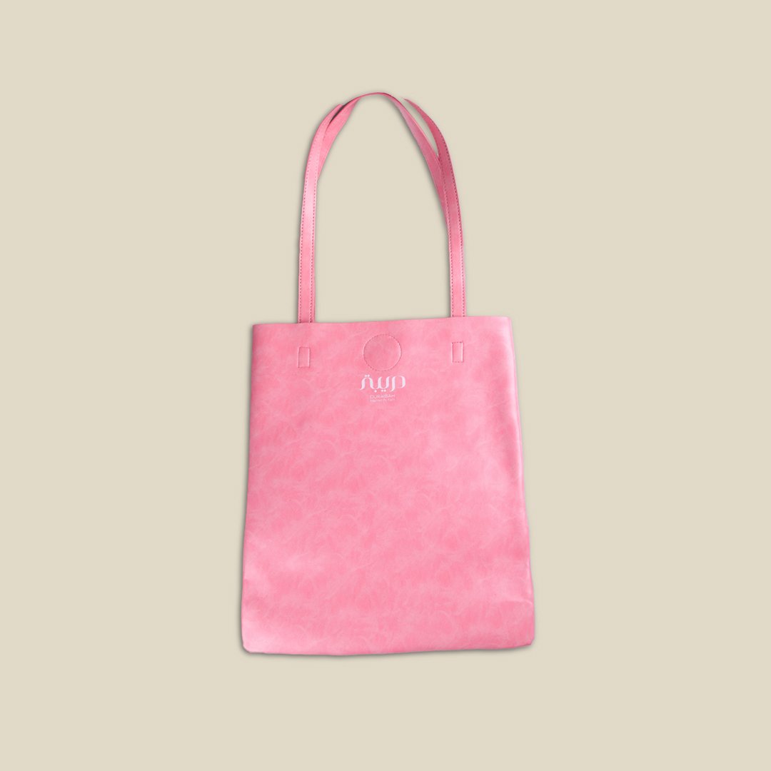 Lines I ♥ Makkah Tote Pink bag - Image 2