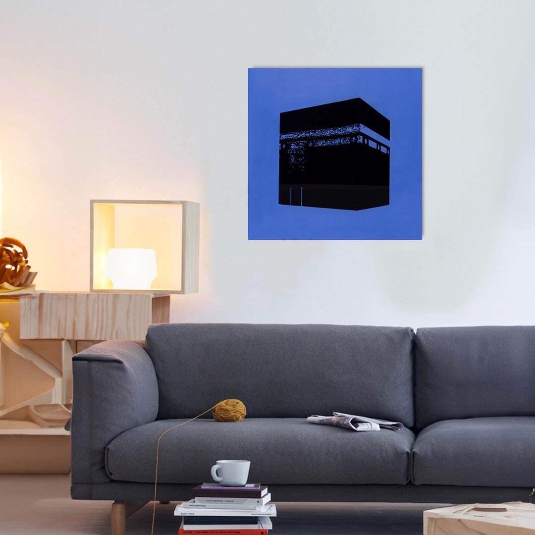 Kaabah Wall Art, Acrylic, Blue - Image 3