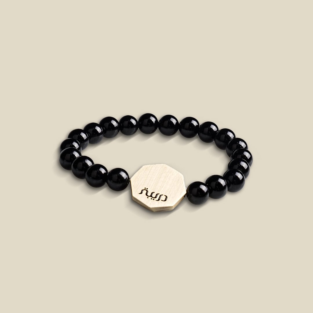 Octagon Black Onyx stone bracelet - Image 2
