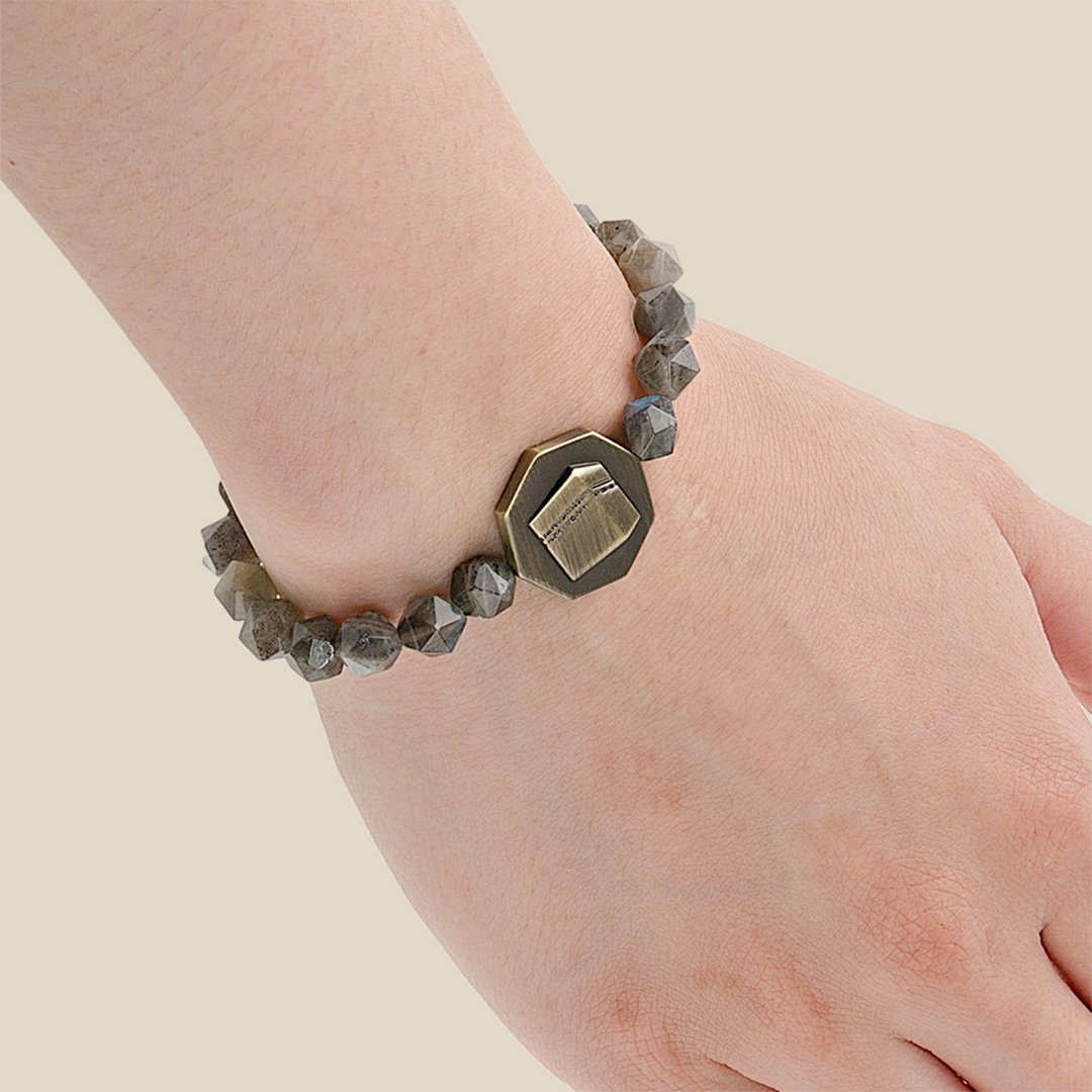 Octagon Labradorite star cut stone bracelet - Image 4