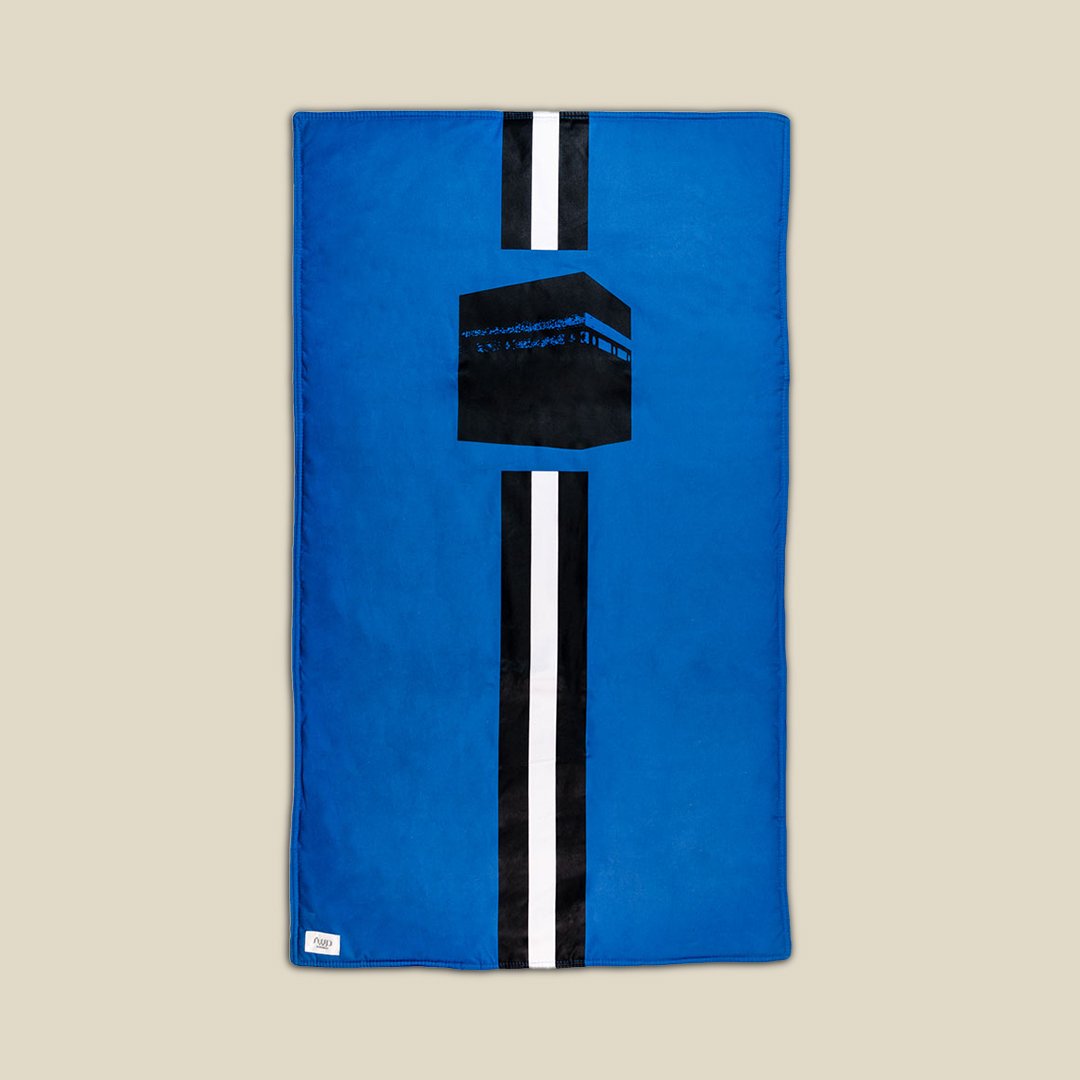 Prayer mat, Lines Kaabah, Blue - Image 1