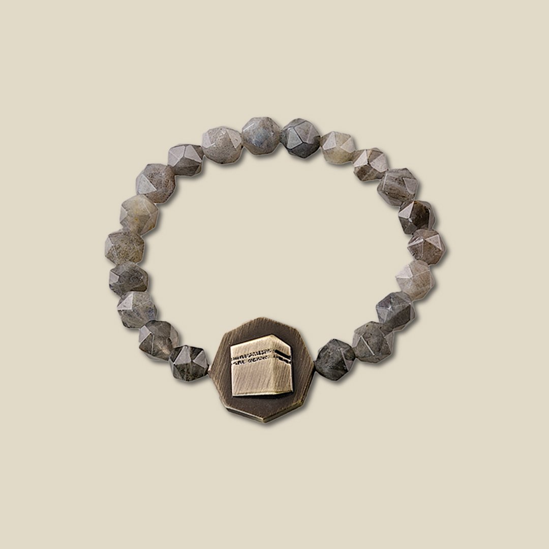 Octagon Labradorite star cut stone bracelet - Image 2