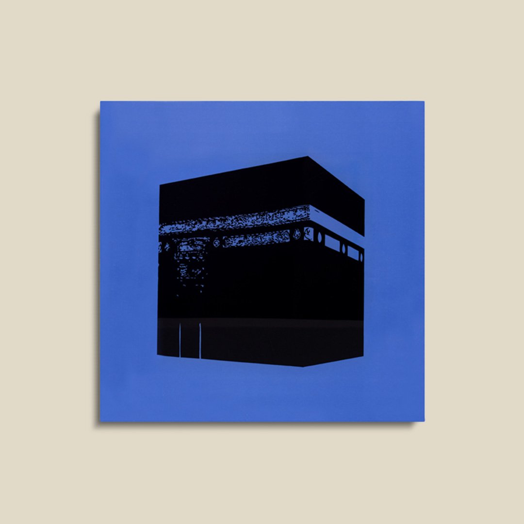 Kaabah Wall Art, Acrylic, Blue - Image 1