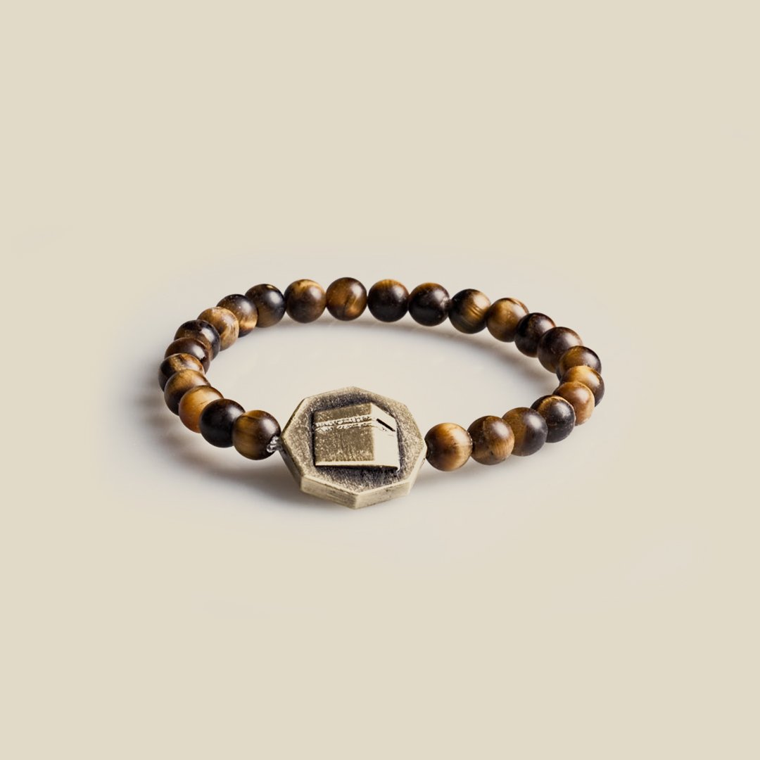 Octagon Kaabah Frosted Tiger eye Bracelet - Image 1