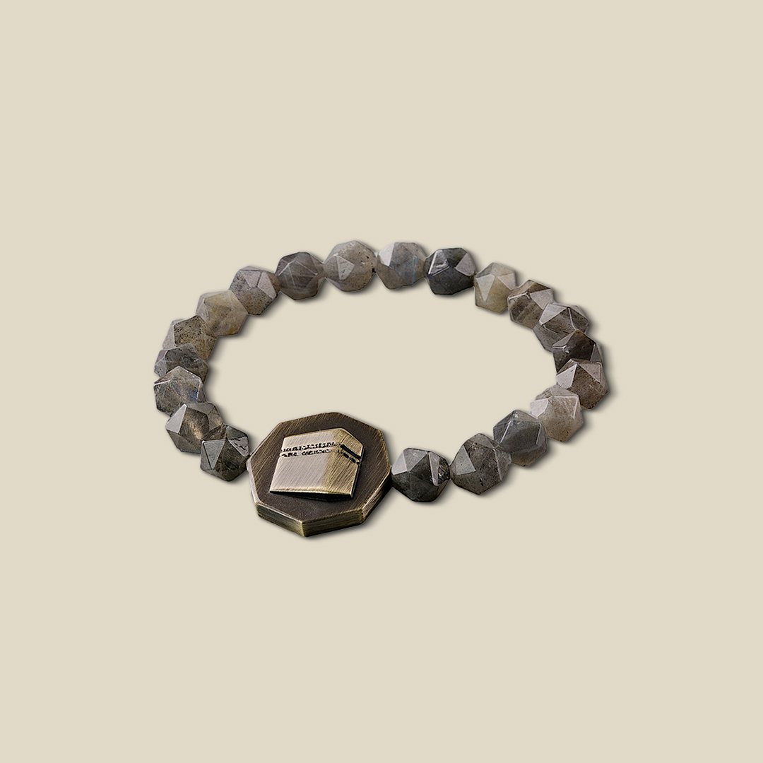 Octagon Labradorite star cut stone bracelet - Image 1