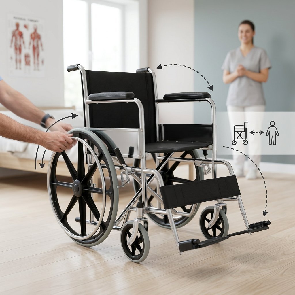 Manual wheelchair 809 with a seat width of 46cm - Image 2