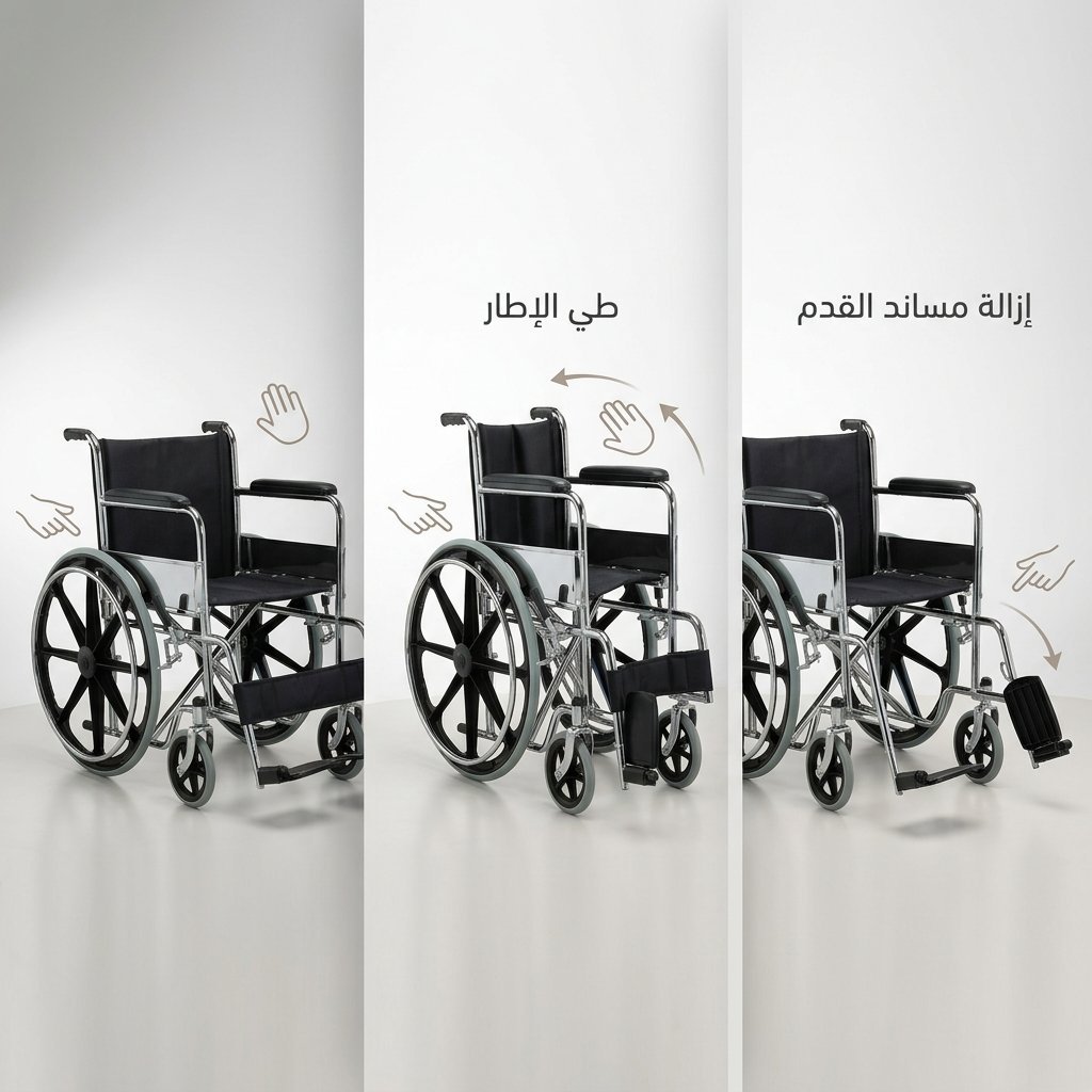Manual wheelchair 809 with a seat width of 46cm - Image 4