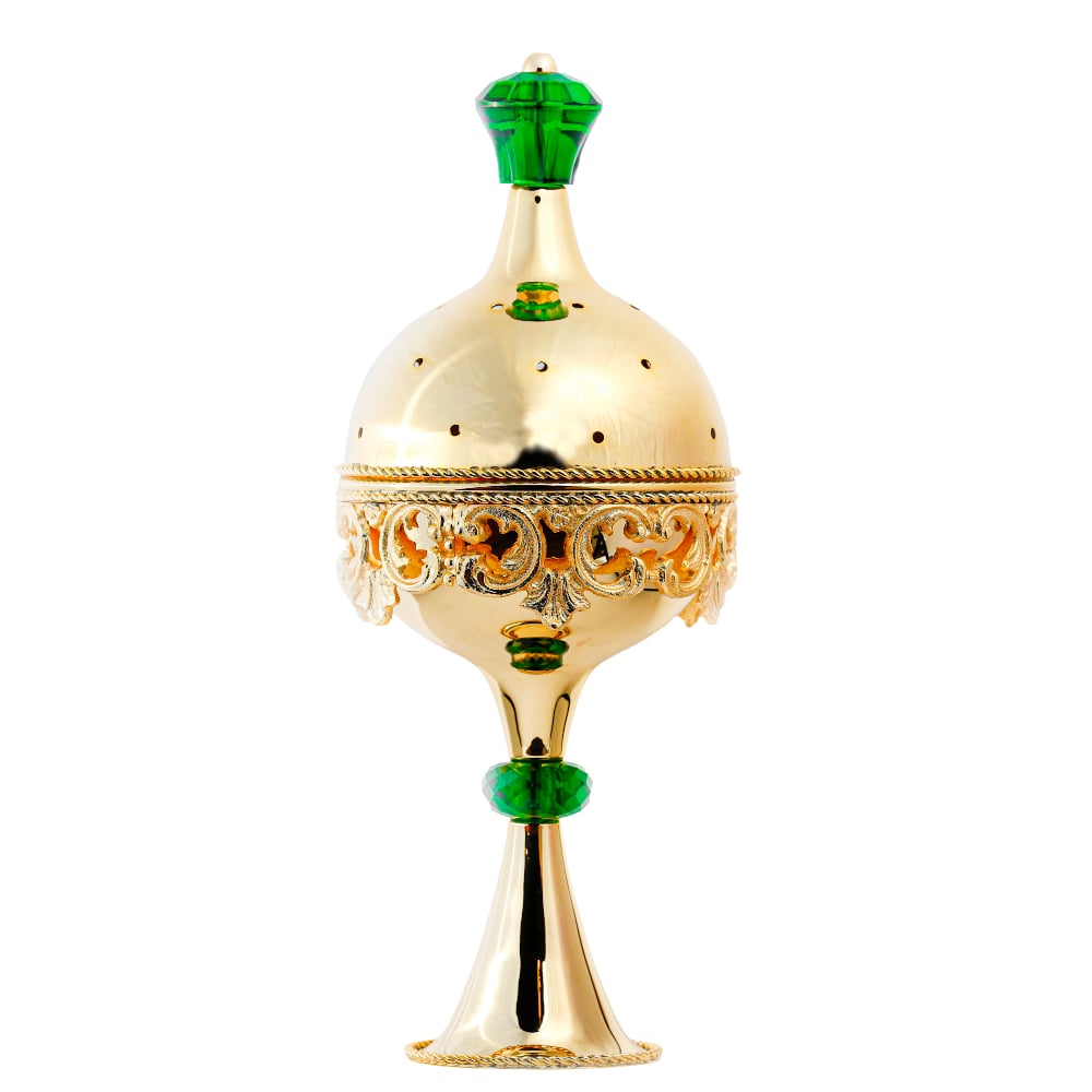 Elegant mubkharah with colored crystal additions - Image 6