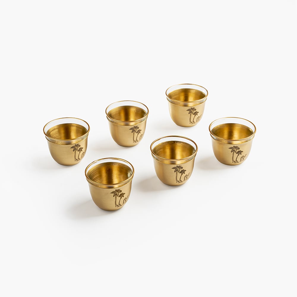Coffee and tea cups set with decorations - Image 2