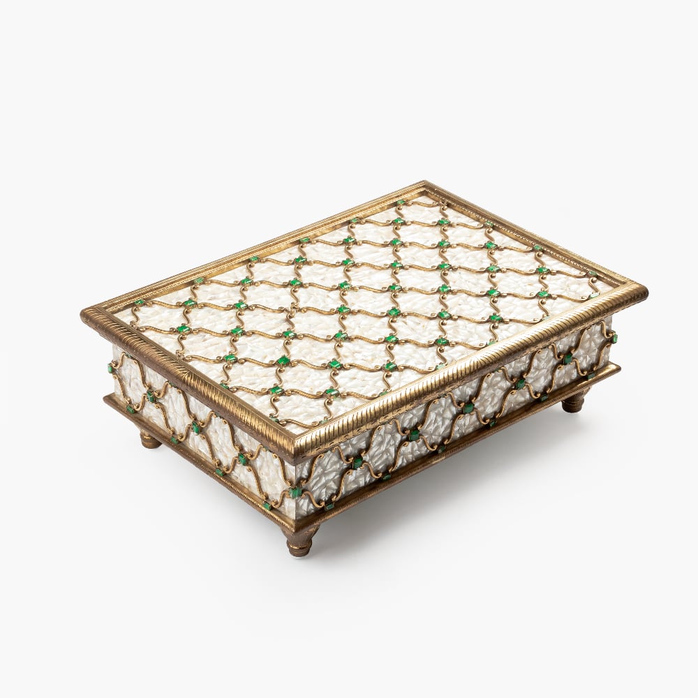 A solid copper event box with silver plating - Image 1