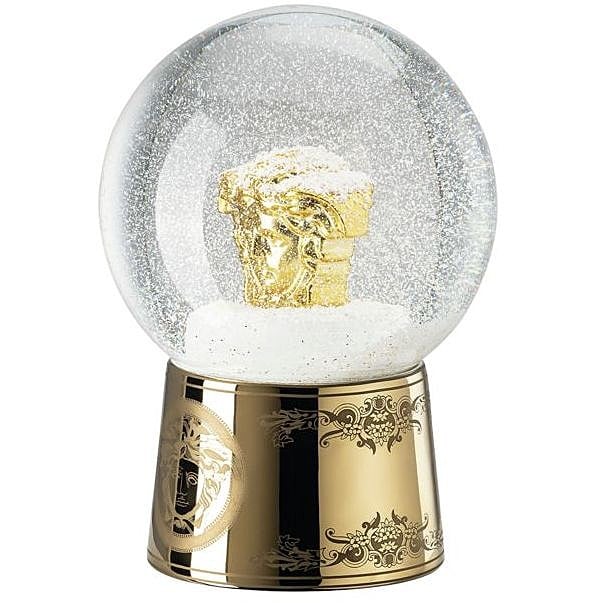 Golden Medusa - Glass Sphere with snow effect 12 cm - Image 1