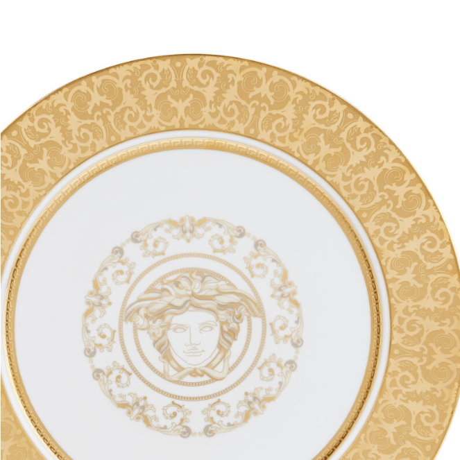 صحن تقديم مذهب بزخارف مجموعة Medusa gala gold - Image 4