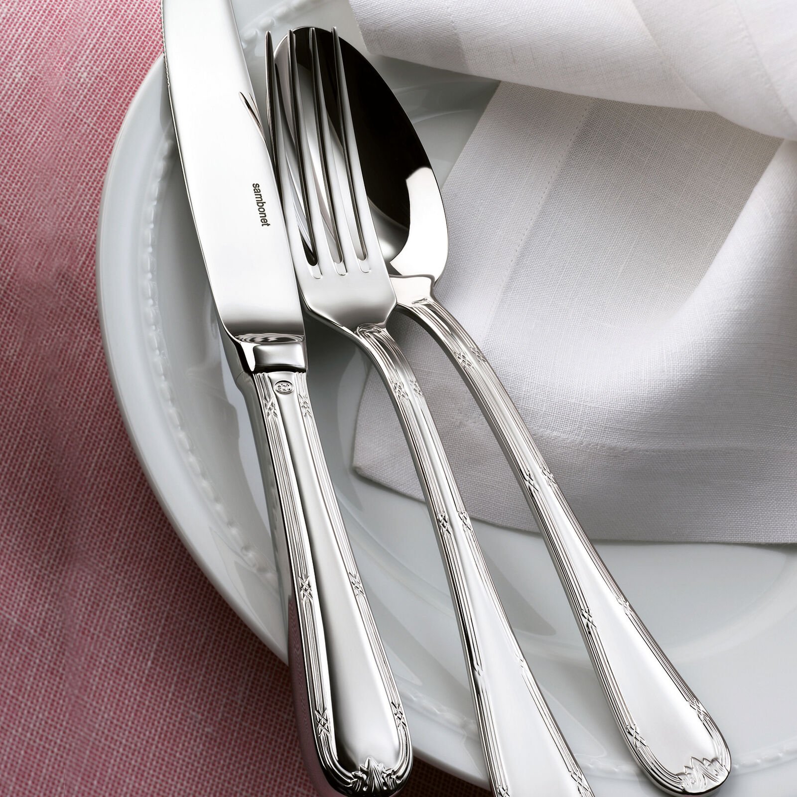 Sambonet Cutlery set Ruban Croise Cassette 75 pieces  - طقم ادوات المائدة - Image 2