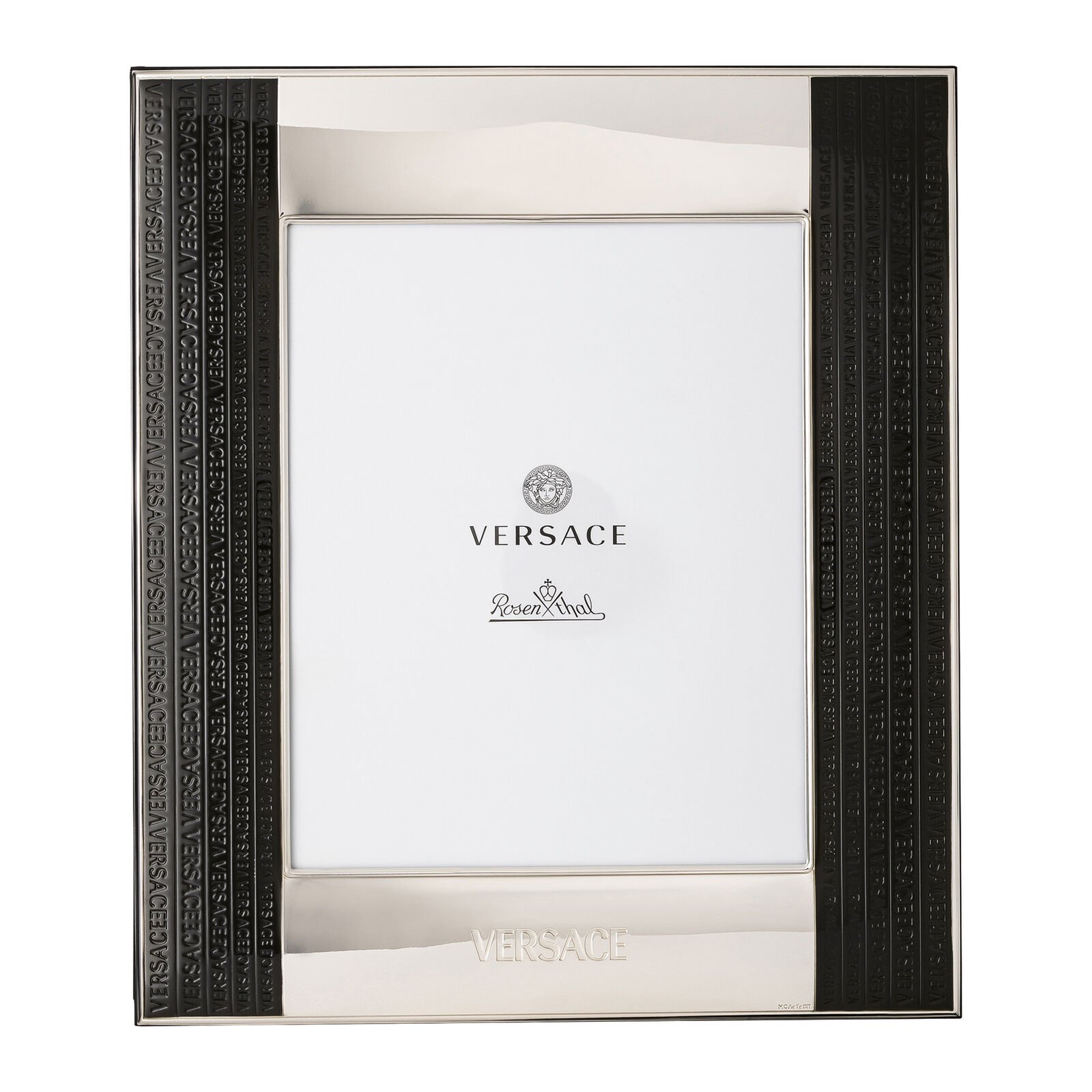 إيطار صورة فرزاتشي من الجلد الأسود/السيلفر - Silver-Black Picture frame 20 x 25 cm - صورة 1