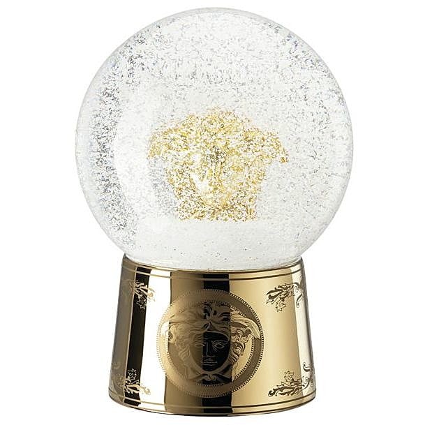 Golden Medusa - Glass Sphere with snow effect 16.8 cm - صورة 1