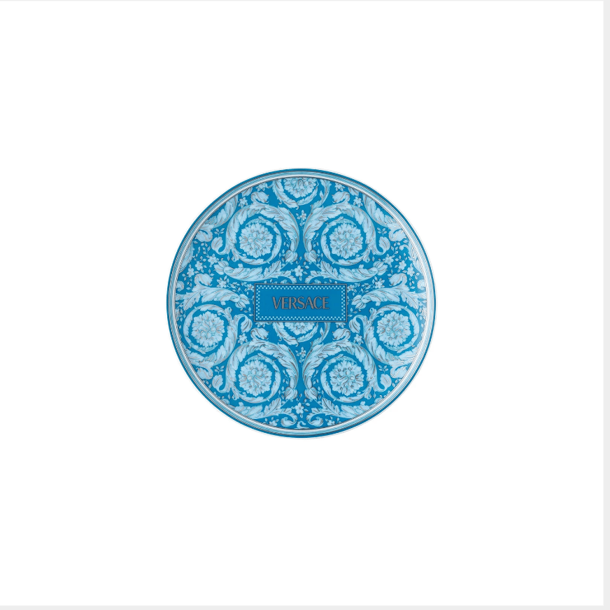 صحن خبز مقاس 17 بتصميم Barocco teal  - صورة 1