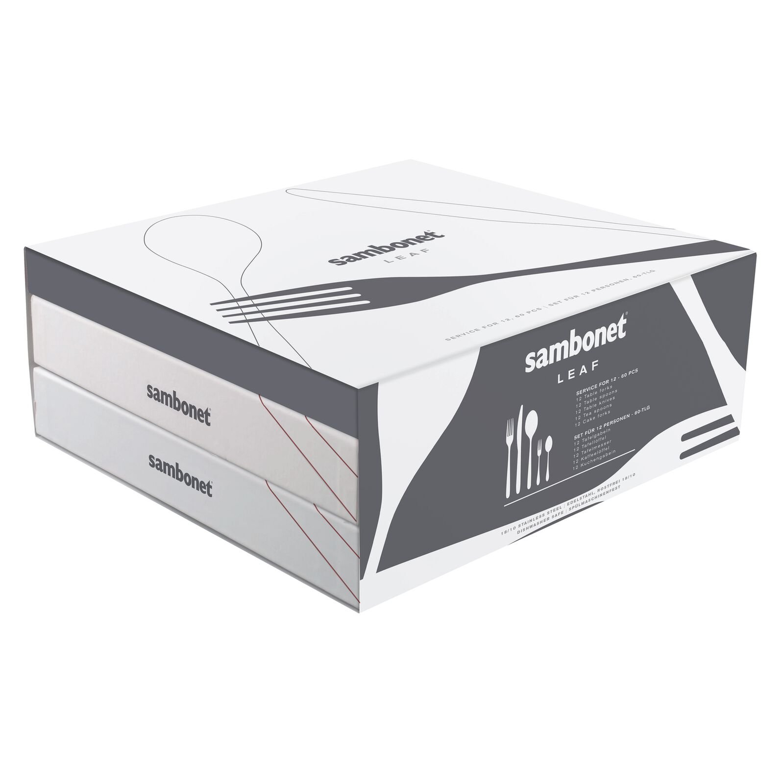 Sambonet Cutlery set Leaf Cassette 60 pieces  - طقم ادوات المائدة - صورة 4