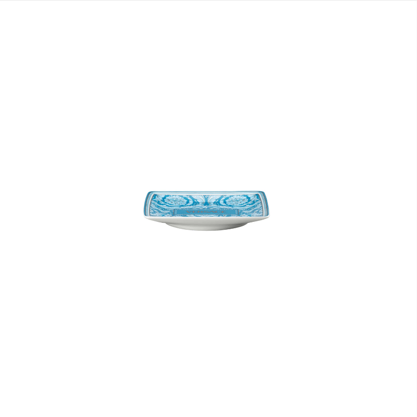 صحن مقاس 12 سم بتصميم باروكو تيل - Coaster Barocco teal 12 cm - صورة 2
