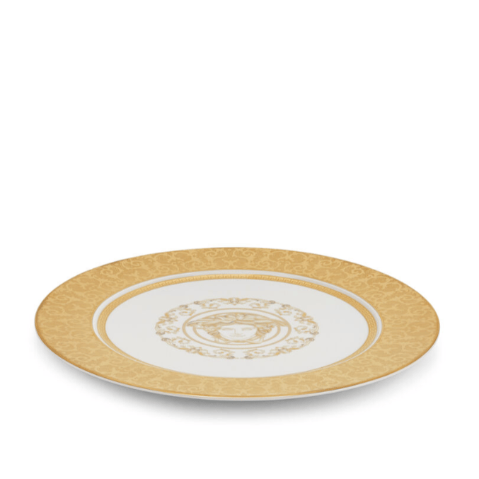 صحن تقديم مذهب بزخارف مجموعة Medusa gala gold - Image 3