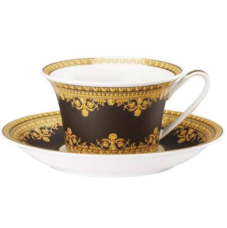 I Love Baroque Nero Tea cup & saucer h 6,8 cm - كوب + صحن  - صورة 1