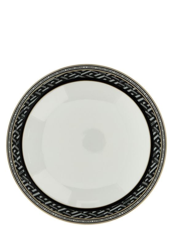 La Greca Signature Black-Deep Plate 22 cm - Versacee - Image 1