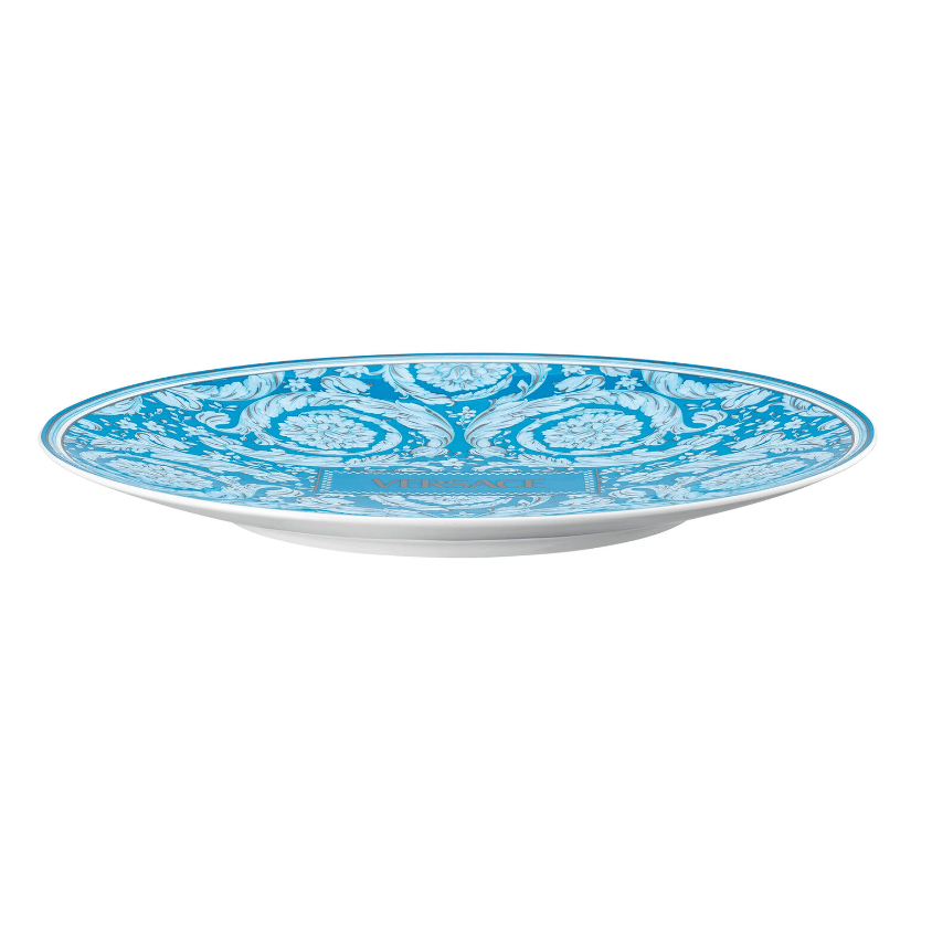 صحن سيرفيس مقاس 33cm بتصميم Barocco teal - صورة 2