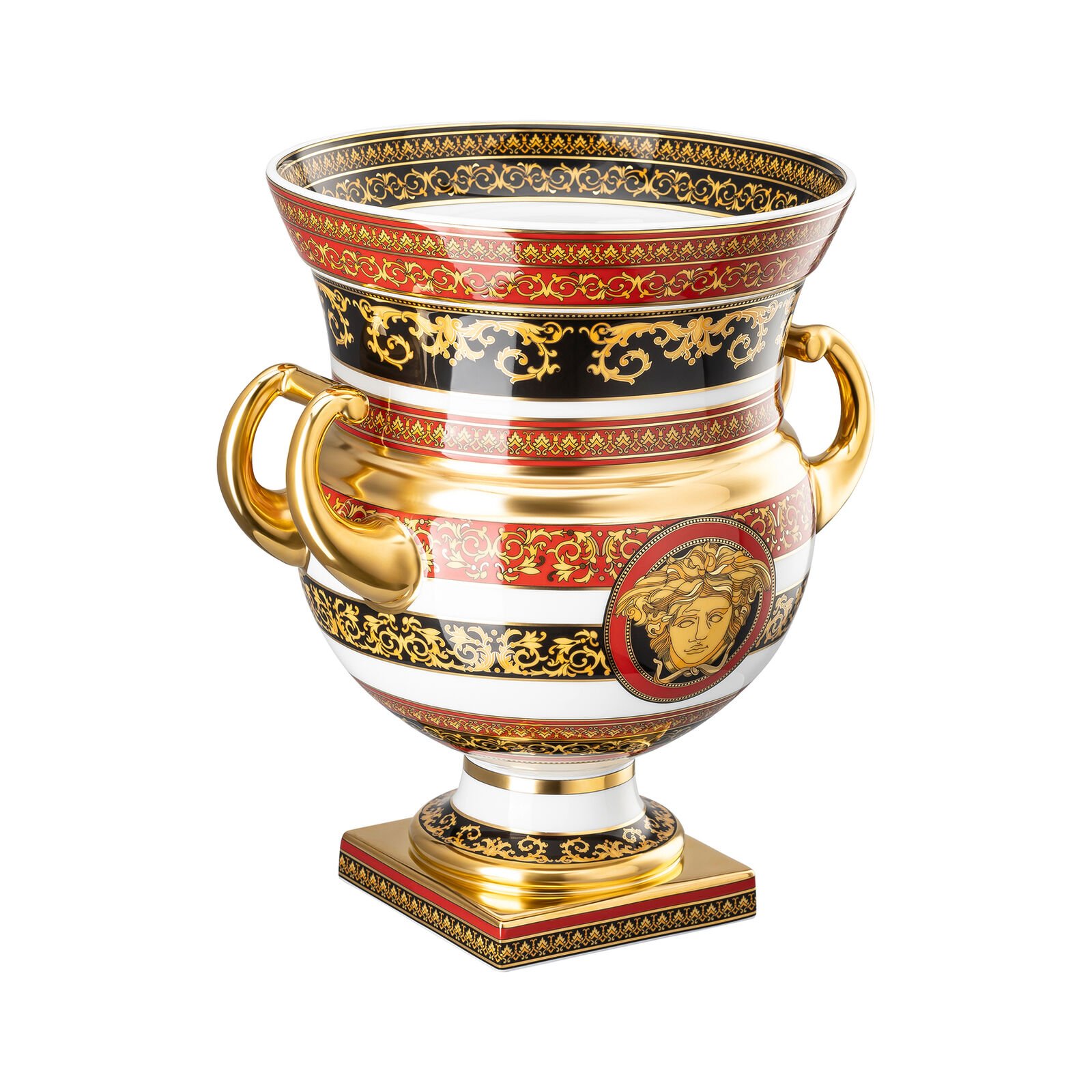 فازة وورود بتصميم ميدوسا مقاس 33 سم - Amphora Medusa Vase on foot 33 cm - صورة 3