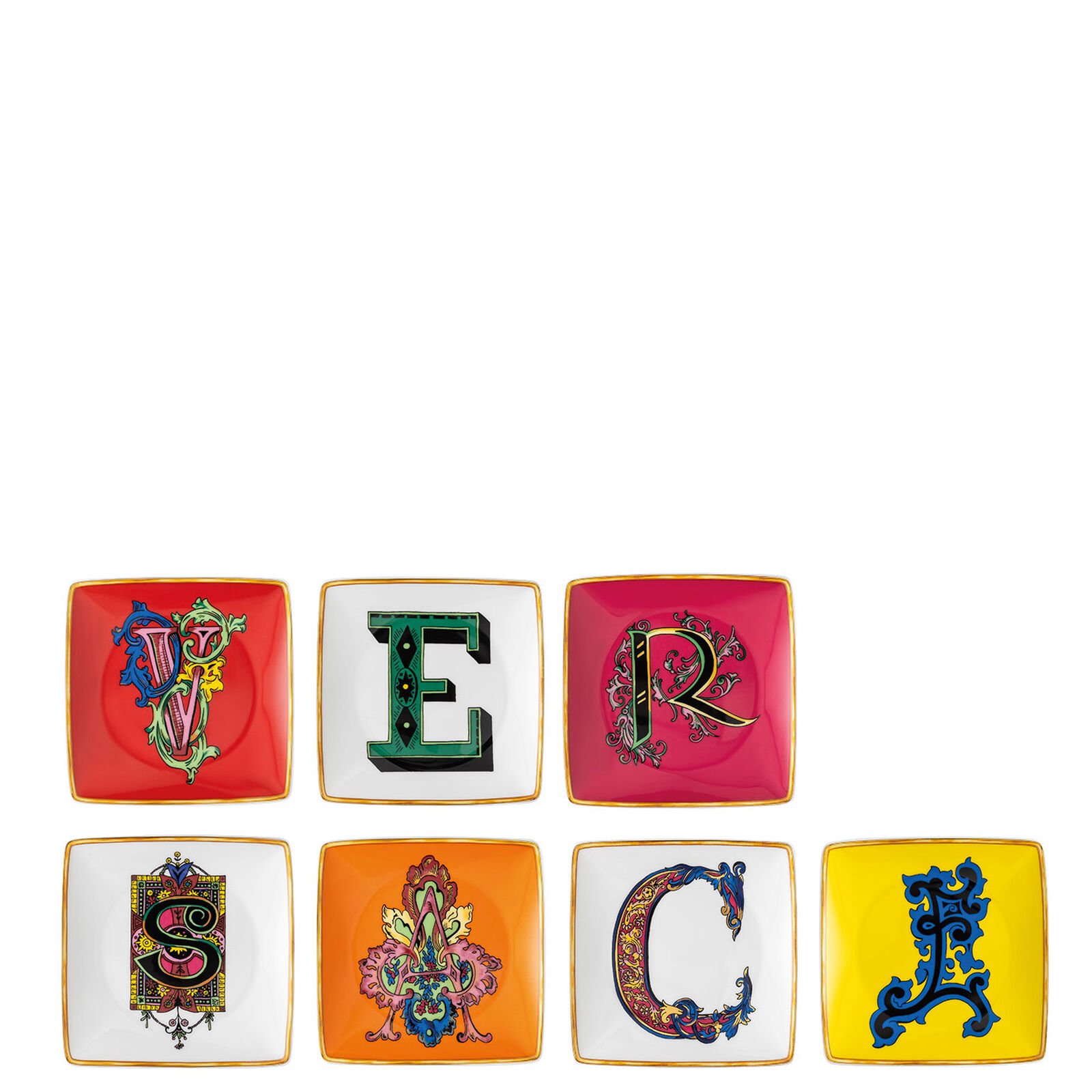 Versace Alphabet - Bowl square flat 7 pcs - صورة 1
