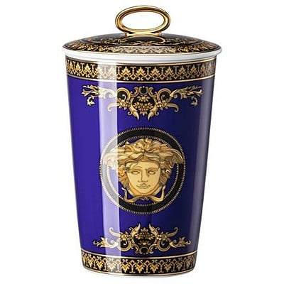 Medusa Blue with scented wax - شمعدان 14 سم - صورة 1