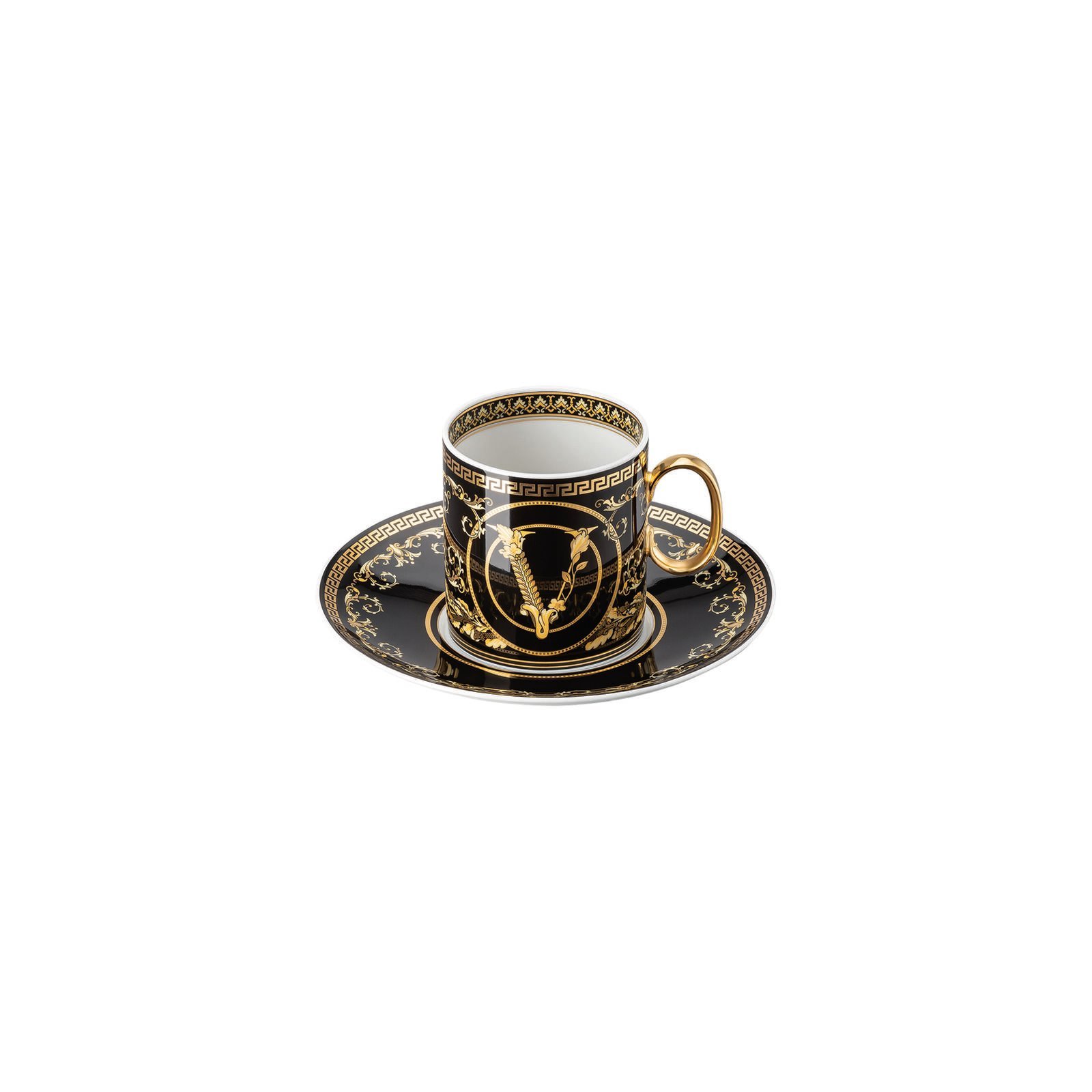 Virtus Gala Black- كوب + صحن 4 Tall - صورة 2